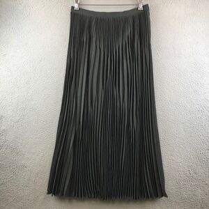 Escada Margaretha Ley Gray Pleated Midi Skirt - Women's Size 42 Polyester